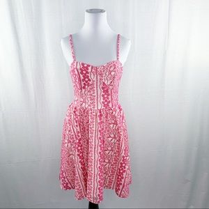ModCloth Moon pink lace mixed pattern dress